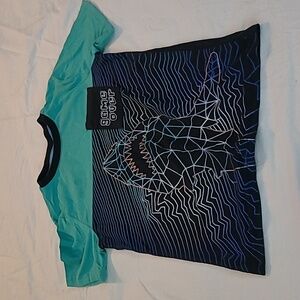 💥Wonder Nation Boys Size 6-7 Blue Short Sleeve Shirt Top